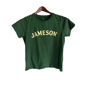 JAMESON Women's Irish Whiskey Large Green T-Shirt Short Sleeve Graphic New